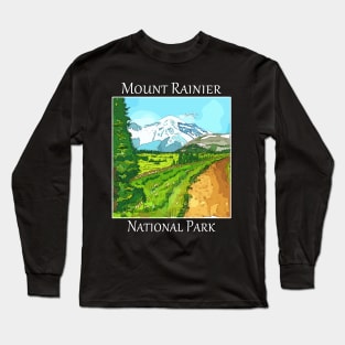 Mount Rainier National Park near Seattle Washington Long Sleeve T-Shirt